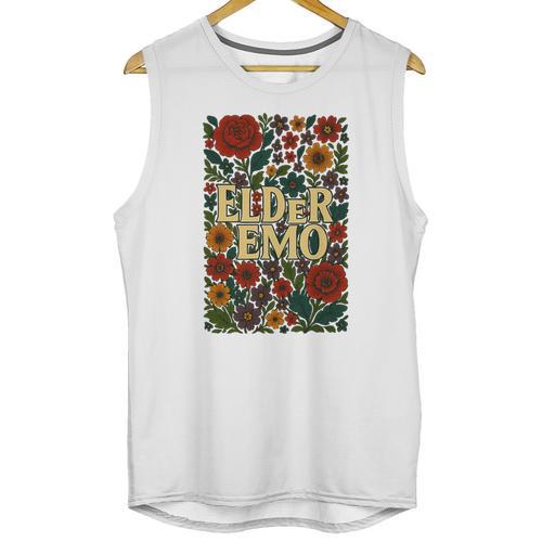 Elder Emo Floral Gothic Vintage Nostalgia Premium Tri-Blend Unisex Tank Top - Figerry