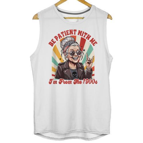 Elder Emo Grandma Nana Be Patient With Me I'm From The 1900s Unisex Tank Top - Figerry