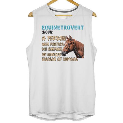 Equinetrovert Definition Equine Horse Riding Introvert Unisex Tank Top - Raresse