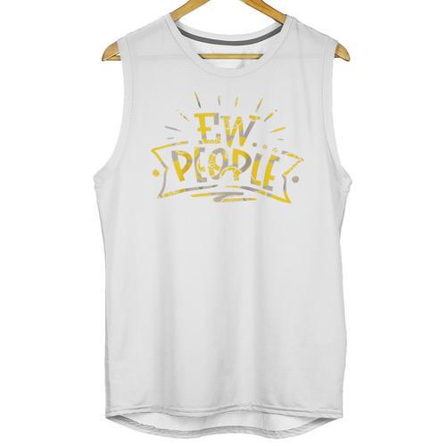 Ew People Antisocial Introvert Saying Yellow Lemon Raglan Baseball Tee Unisex Tank Top - Raresse