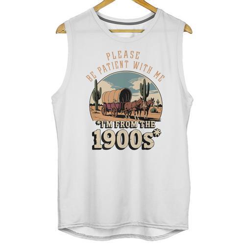 Father’s Day Please Be Patient With Me I'm From The 1900s Premium Unisex Tank Top - Figerry