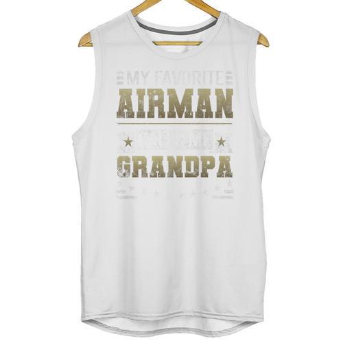 My Favorite Airman Calls Me Grandpa Airman Graduation Premium Unisex Tank Top - Best Gift Smart