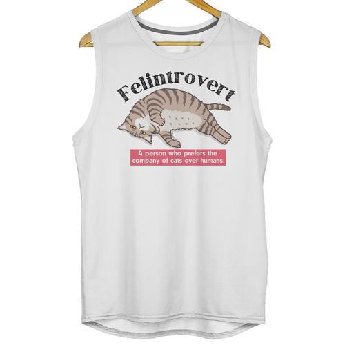 Felinetrovert CAT Lover Kitten CATS Funny Meme Introvert Pet Unisex Tank Top - Raresse