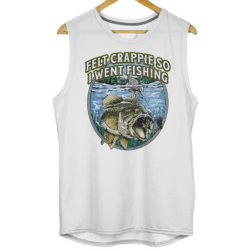 Felt Crappie So I Went Fishing Introvert Lakes Antisocial Raglan Baseball Tee Unisex Tank Top - Raresse