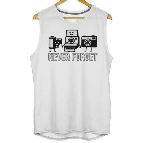 Never Forget Retro Camera Photography Nostalgia Premium Tri-Blend Unisex Tank Top - Figerry