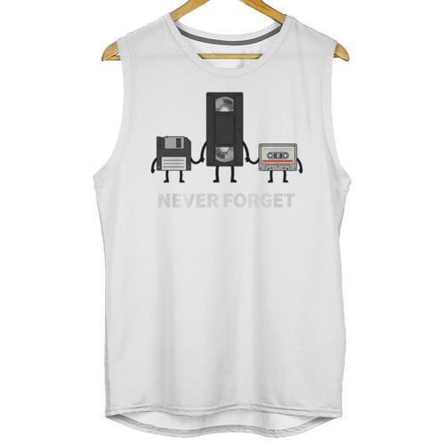 Never Forget Retro Nostalgia Tapes Throwback 80s Premium Tri-Blend Unisex Tank Top - Figerry