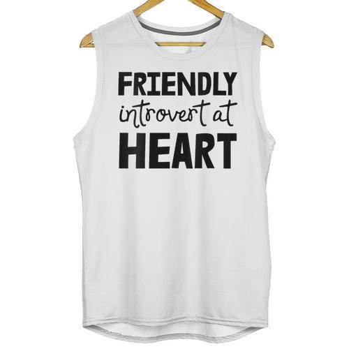 Friendly Introvert At Heart Unisex Tank Top - Raresse