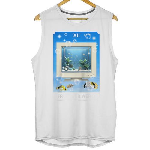 Frutiger Aero Aesthetic Tech Computer Aquarium Tarot Card Raglan Baseball Tee Unisex Tank Top - Figerry