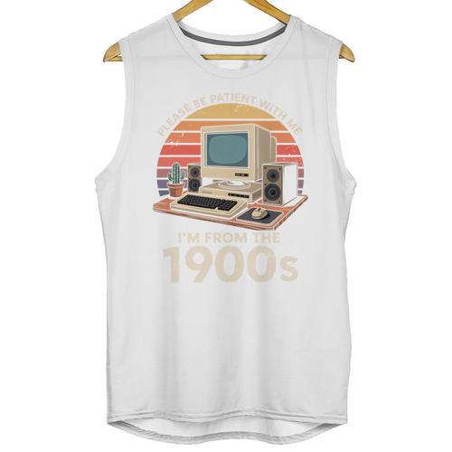 Geek Please Be Patient I'm From The 1900s Retro Computer PC Unisex Tank Top - Figerry