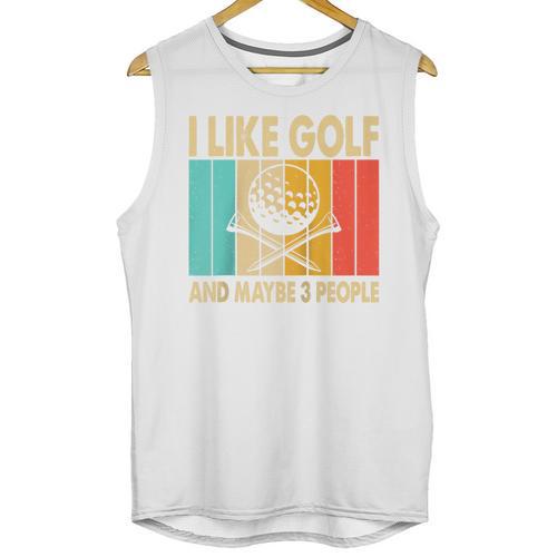 I Like Golf And Maybe 3 People Introvert Raglan Baseball Tee Unisex Tank Top - Raresse