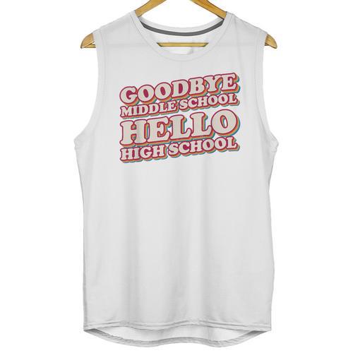 Goodbye Middle School Hello High School 8th Grade Graduation Unisex Tank Top - Best Gift Smart