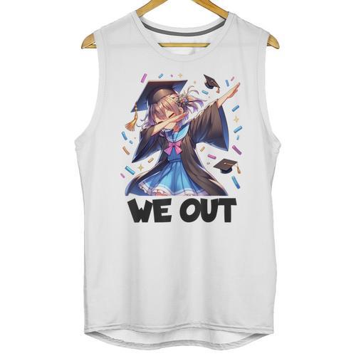We Out Graduate Dabbing Anime Girl Grad Graduation Unisex Tank Top - Best Gift Smart
