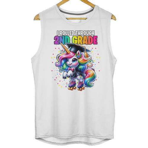 Graduation 2nd Grade Unicorn Roller Skate Girls Grad Unisex Tank Top - Best Gift Smart