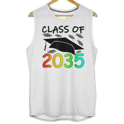 Graduation Class Of 2035 Hand Prints Space Pre-K -12th Grade Unisex Tank Top - Best Gift Smart