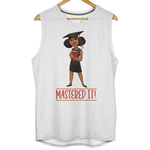 Graduation Woman Tshirt Black Melanin Masters Degree Unisex Tank Top - Best Gift Smart