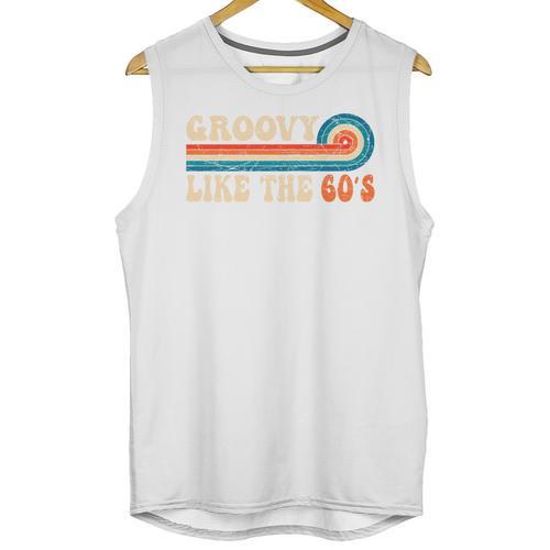 Groovy Like The 60s Aesthetic Nostalgia 1960's Retro Unisex Tank Top - Figerry