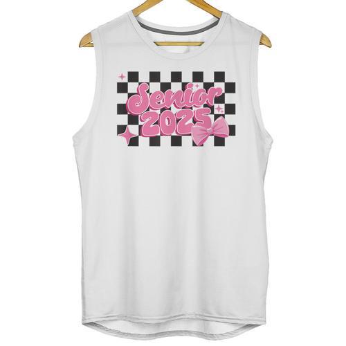 Groovy Senior Class Of 2026 Coquette Pink Bow Graduation Unisex Tank Top - Best Gift Smart