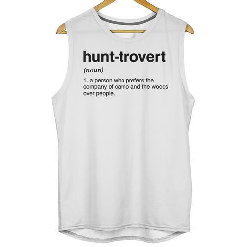 Hunt-Trovert Hunting Camo Woods Introvert Unisex Tank Top - Raresse