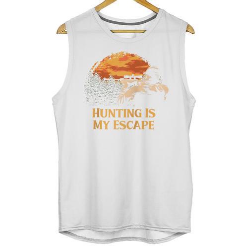 Hunting Is My Escape Introvert Hunter Antisocial Raglan Baseball Tee Unisex Tank Top - Raresse