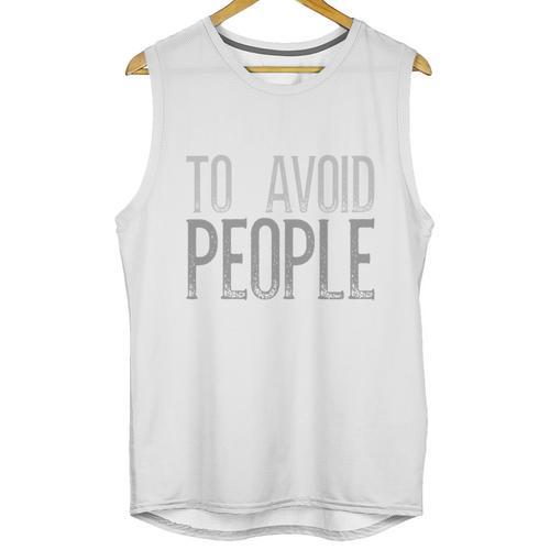 I'm Just Here To Avoid People Saying Sarcasm Introvert Unisex Tank Top - Raresse