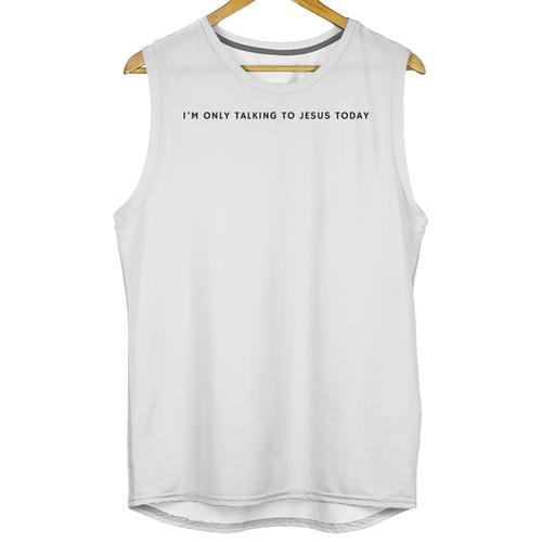 I'm Only Talking To Jesus Today Christian Introvert Unisex Tank Top - Raresse