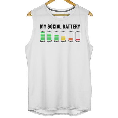 Introvert Cute My Social Battery Unisex Tank Top - Raresse