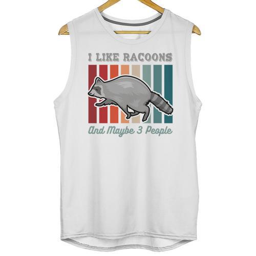 Introvert Raccoon Animal Lover Trash Panda Antisocial Retro Unisex Tank Top - Raresse