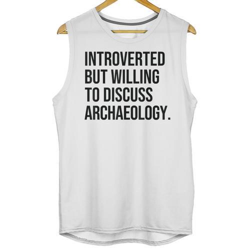 Introverted Archaeologist Archaeology Introvert Unisex Tank Top - Raresse