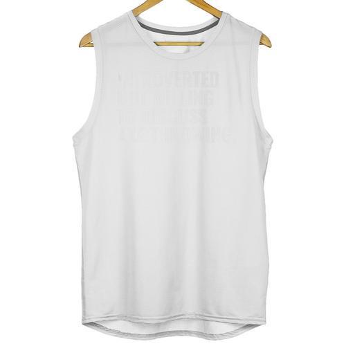 Introverted But Axe Throwing Introvert Axe Throwing Premium Unisex Tank Top - Raresse