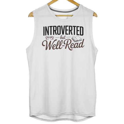 Introverted But Well-Read Book Lover Unisex Tank Top - Raresse