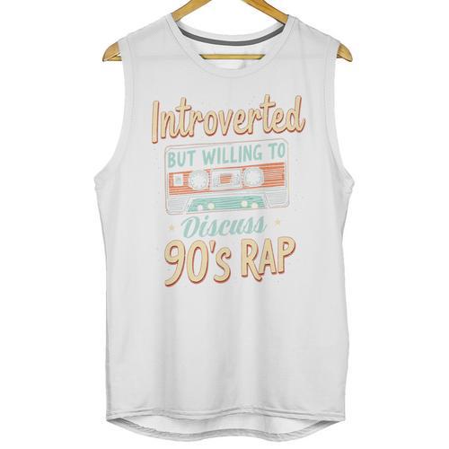 Introverted But Willing To Discuss 90s Rap Premium Tri-Blend Unisex Tank Top - Raresse