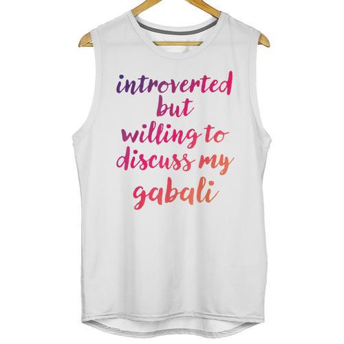 Introverted Willing To Discuss Gabali Introvert Unisex Tank Top - Raresse