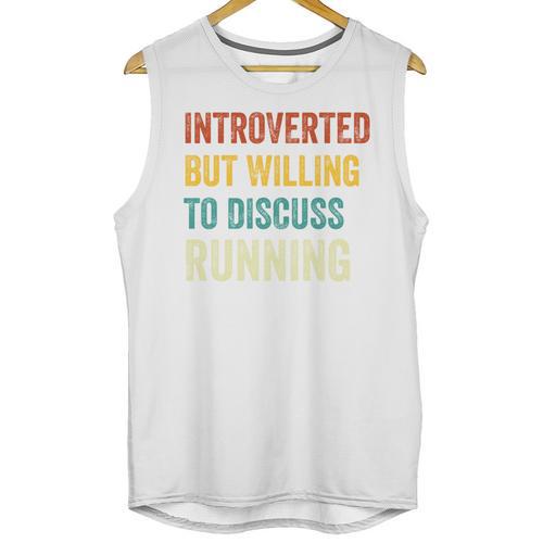 Introverted But Willing To Discuss Running Hobby Unisex Tank Top - Raresse