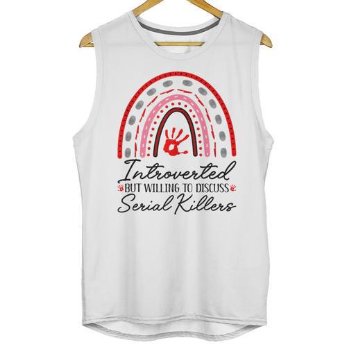 Introverted But Willing To Discuss Serial Killers True Crime Unisex Tank Top - Raresse