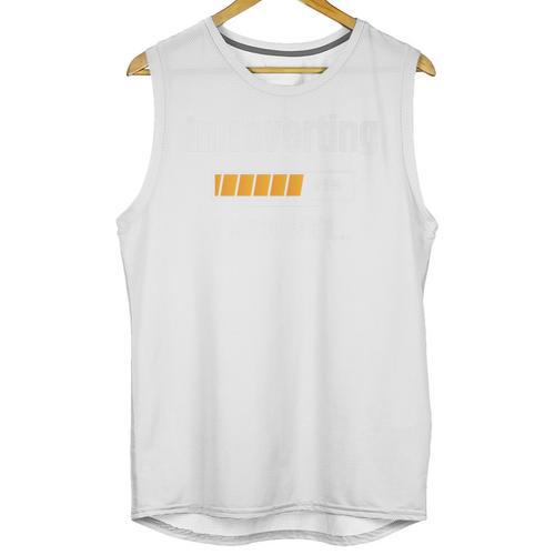 Introverting Please Wait Humor Sarcastic Geek Gamer Jokes Premium Unisex Tank Top - Raresse