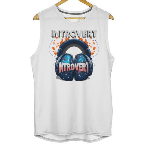 Introvert's Best Friend Noise-Canceling Headphones Unisex Tank Top - Raresse