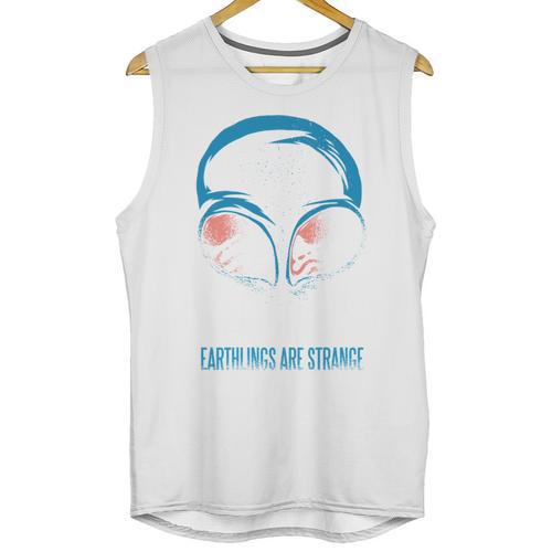 Keep Calm Earthlings Are Strange Alien Introvert Unisex Tank Top - Raresse