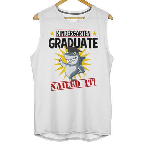Kids Kindergarten Nailed It Shirt 2019 Shark Graduation Tee Unisex Tank Top - Best Gift Smart