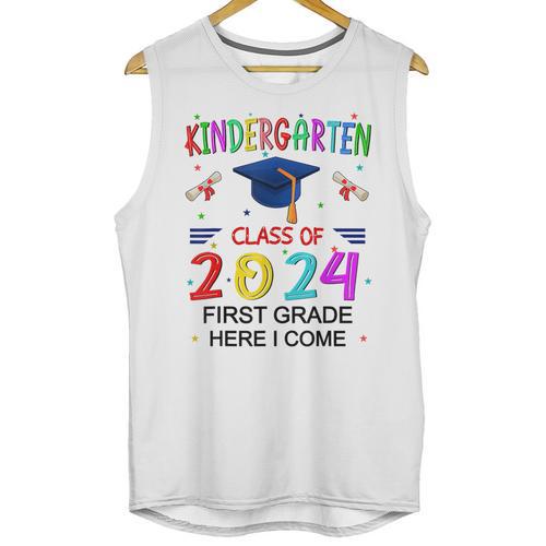 Kindergarten Graduation Class 2024 1st Grade Here I Come Unisex Tank Top - Best Gift Smart