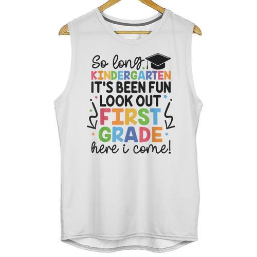 Kindergarten Graduation Graduate 1st Grade Here I Come Kids Unisex Tank Top - Best Gift Smart