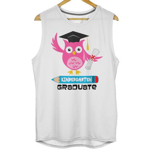 Kindergarten Graduation Tee Shirt Pink Owl T-Shir Unisex Tank Top - Best Gift Smart