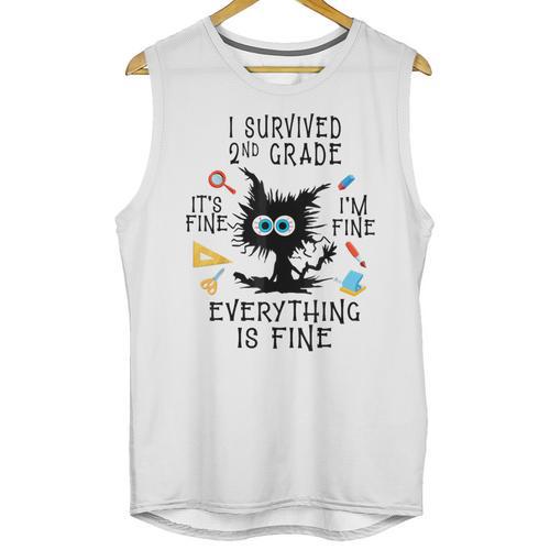 Last Day Of School Student Graduation I Survived 2nd Grade Unisex Tank Top - Best Gift Smart