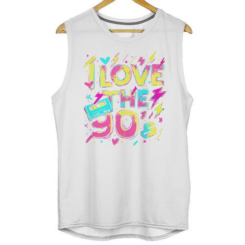 I Love The 90'S 90s Retro Nostalgia Premium Tri-Blend Unisex Tank Top - Figerry