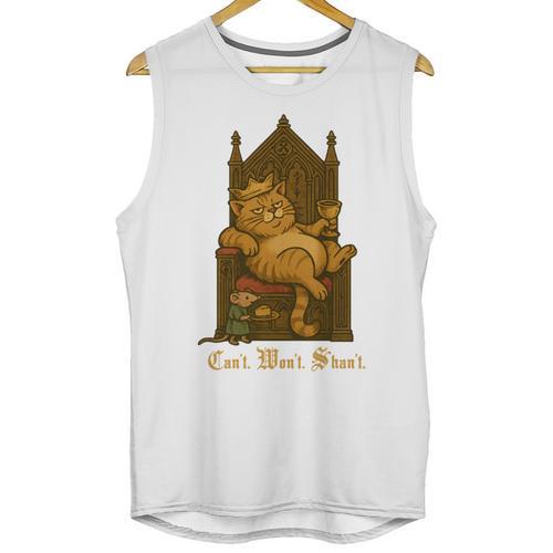Medieval Cat Sarcastic Queen Lazy King Introvert Kitty Unisex Tank Top - Raresse