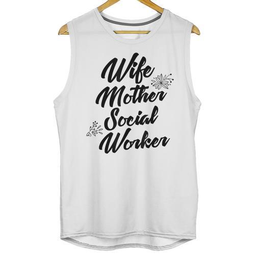 MSW Mom Graduation T-Shirt Social Worker Wife Mother Unisex Tank Top - Best Gift Smart