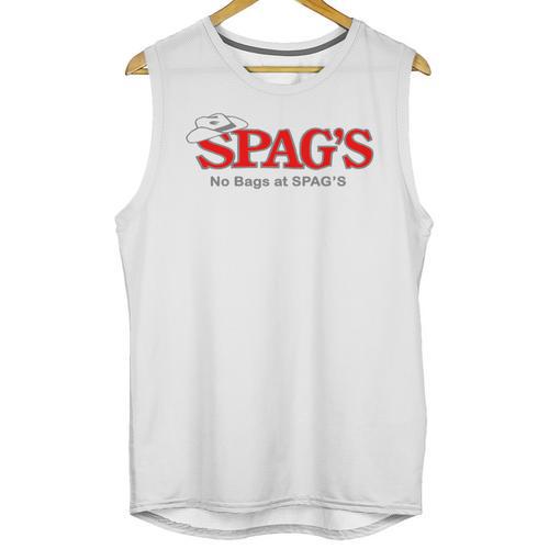 No Bags At SPAG'S Shrewsbury Defunct Store Nostalgia Vintage Premium Tri-Blend Unisex Tank Top - Figerry