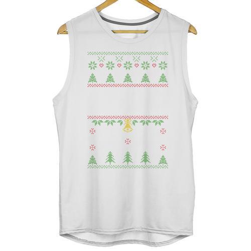 No Hugs Introvert Ugly Christmas Sweater Style Unisex Tank Top - Raresse