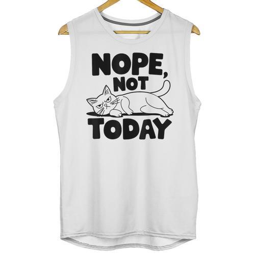 Nope Not Today Antisocial Introvert Cat Lover Men Women Kids Unisex Tank Top - Raresse
