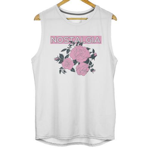 Nostalgia 80s 90s Retro Style Graphics Rose Pink Flower Unisex Tank Top - Figerry
