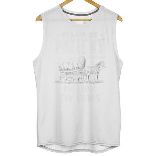 Nostalgic Wagon Jest Please Be Patient I'm From The 1900s Premium Unisex Tank Top - Figerry